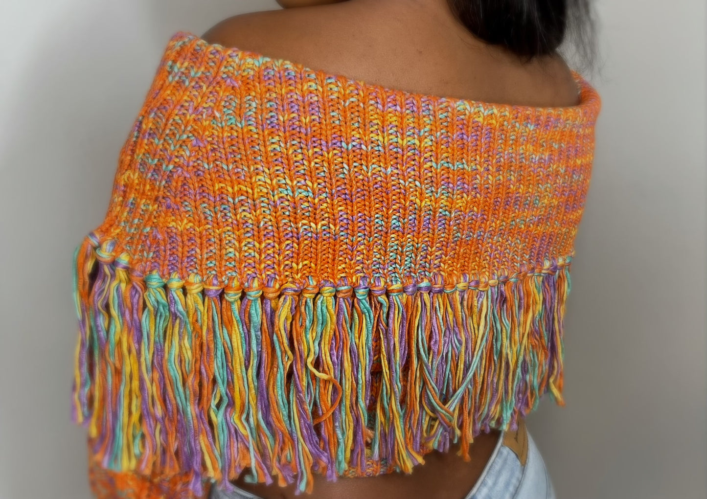 Off The Shoulder Fringe Top (ONE SMALL ONLY)