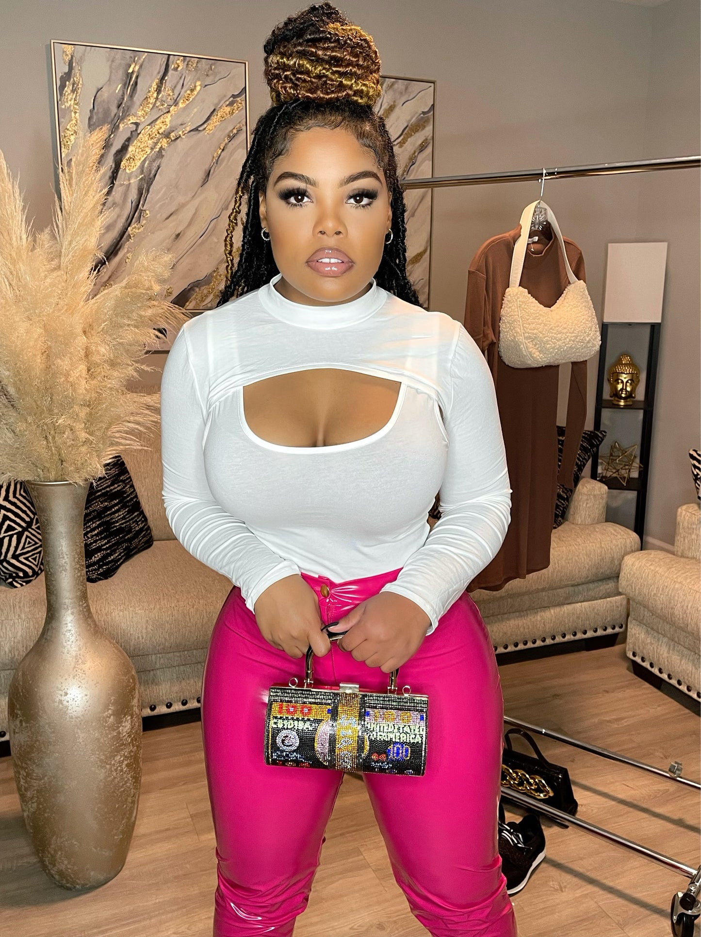 Shrug Sleeve Bodysuit (BLACK ONLY : SMALL/MEDIUM)